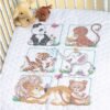 Dimensions Stamped Cross Stitch Baby Animals DIY Baby Quilt Kit, 34'' x 43''