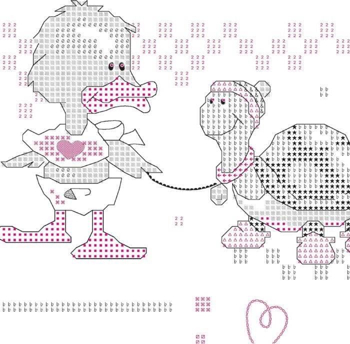 Dimensions Stamped Cross Stitch 'Cute or What?' DIY Baby Quilt, 34" x 43"