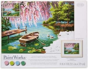 Dimensions 73-91491 Willow Spring Beauty Paint by Numbers for Adults, 14'' W x 11'' L