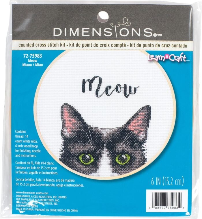Dimensions X Stitch Kit Meow, Multi