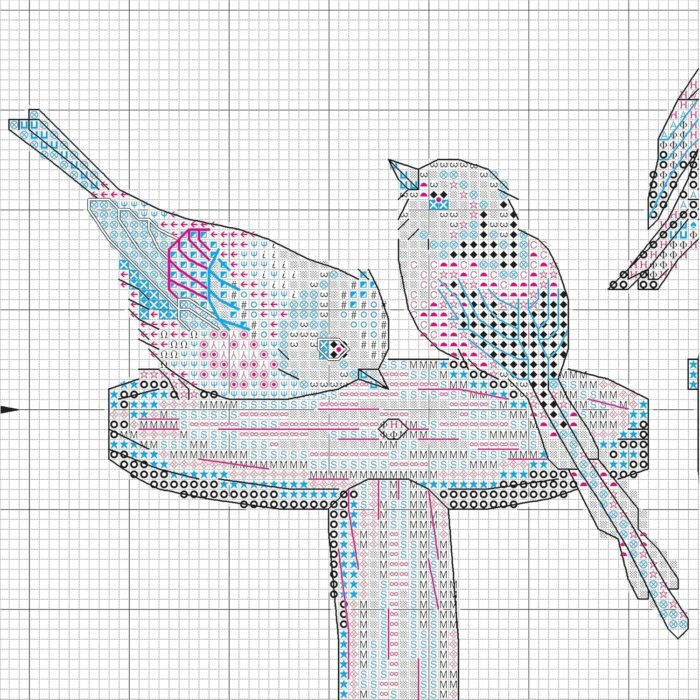 Dimensions 70-35447 Forks and Feathers Counted Cross Stitch Kit, 14" x 9", 14 Cnt. White Aida, 4 Pieces