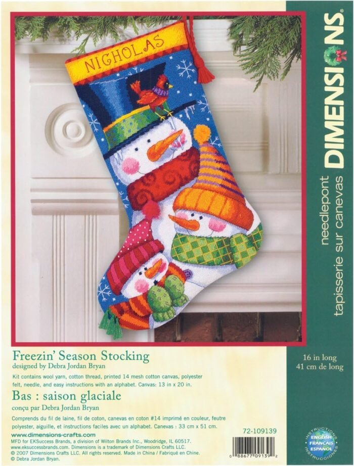 Dimensions Needlecrafts Needlepoint, Freezin' Season Stocking 72-109139