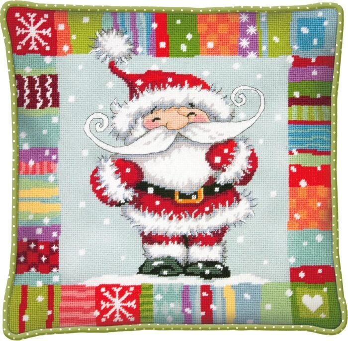 Dimensions Needlepoint Kit, Patterned Santa Claus Christmas