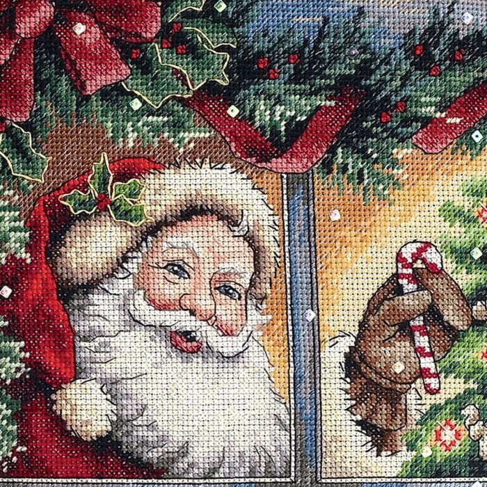 Dimensions Counted Cross Stitch Kit - 'Candy Cane Santa Stocking' - 8778