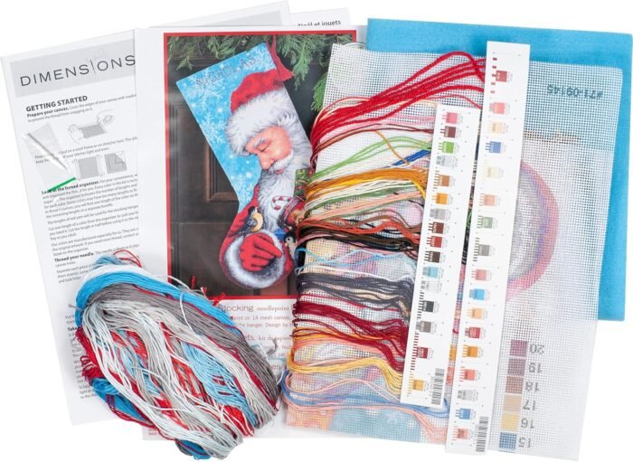 Dimensions Needlepoint Kit 'Santa and Toys' - Personalized Christmas Stocking - 71-09145