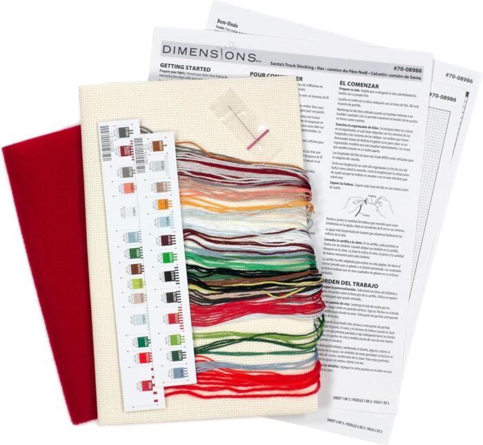 Dimensions Counted Cross Stitch Kit - Santa's Truck Stocking - 70-08986